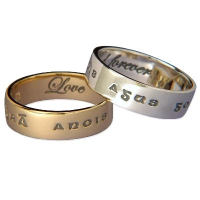 Ladies rings index finger-"Gra anois agus go deo"  (Gaelic ~ love now and forever) Rings