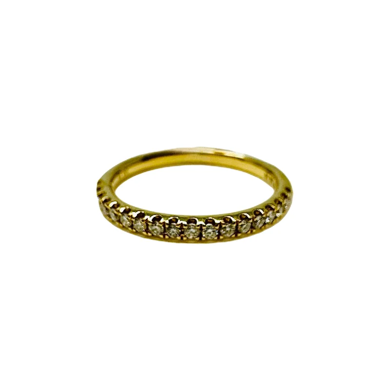 Ladies rings holiday gifts-14K Gold Ring with 18 Diamonds