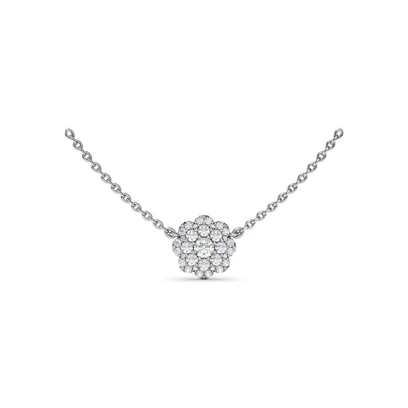 Ladies necklaces steel options-Magnolia Diamond Necklace N4965