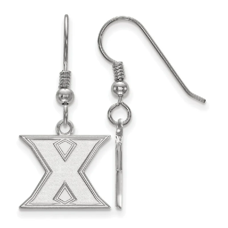 Ladies earrings value pieces-Sterling Silver Xavier University Small Dangle Earrings