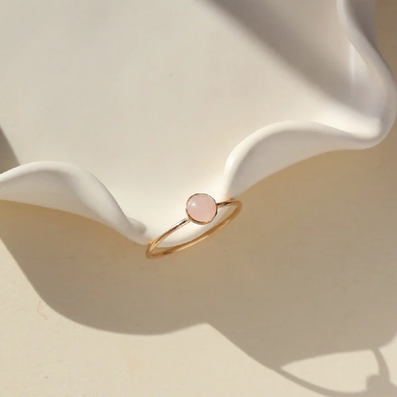 Ladies rings designer brands-Rose Quartz Ring