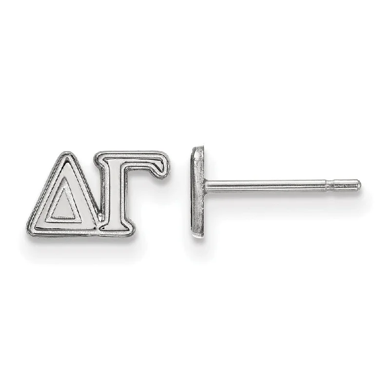 Sterling Silver Delta Gamma XS Greek Post Earrings