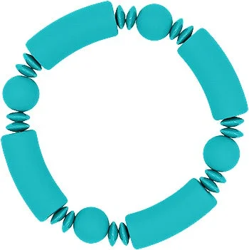 Ladies bracelets partner gifts-Allie Tube & Ball Bracelet Teal