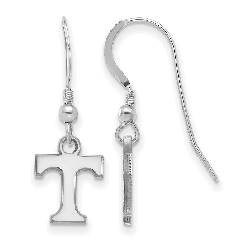 Ladies earrings global styles-Sterling Silver University of Tennessee XS (Tiny) Dangle Wire Earrings