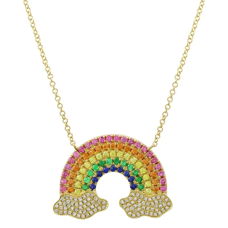 Ladies necklaces cost range-MARRISSA RAINBOW + CLOUD NECKLACE