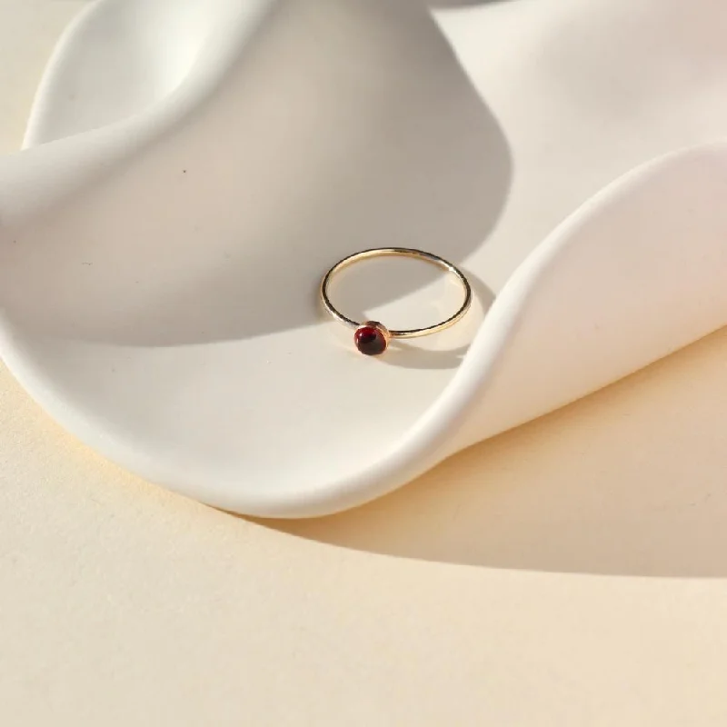 Ladies rings mature appeal-Red Garnet Ring | Wholesale