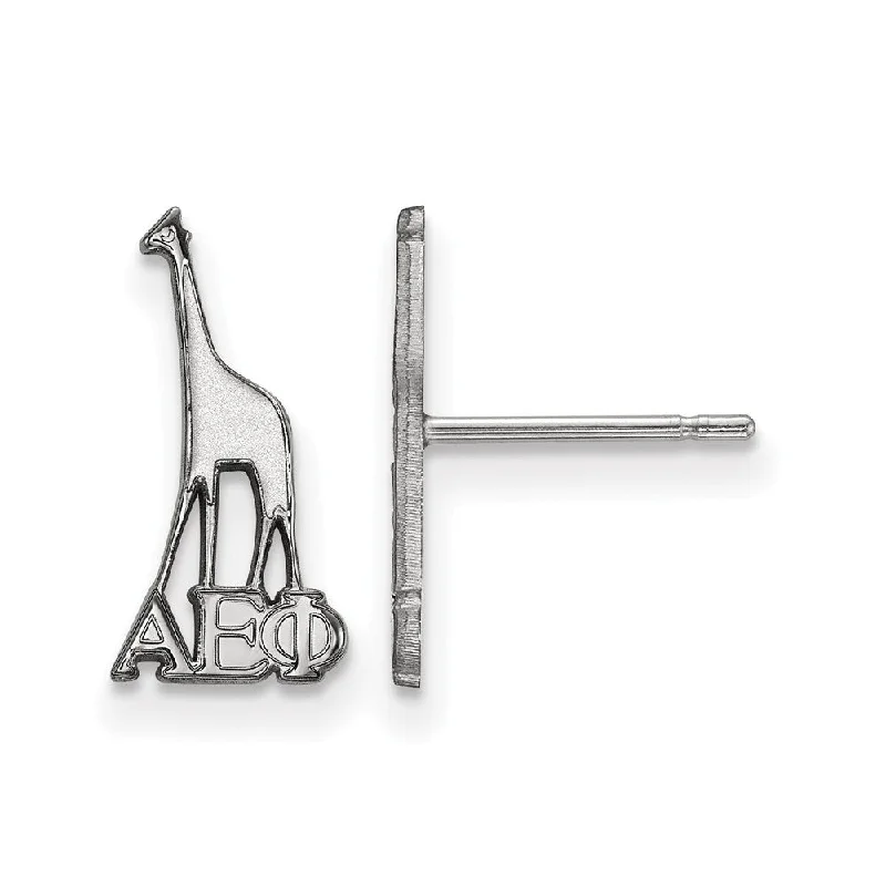 Ladies earrings perfect gifts-Sterling Silver Alpha Epsilon Phi XS Post Earrings