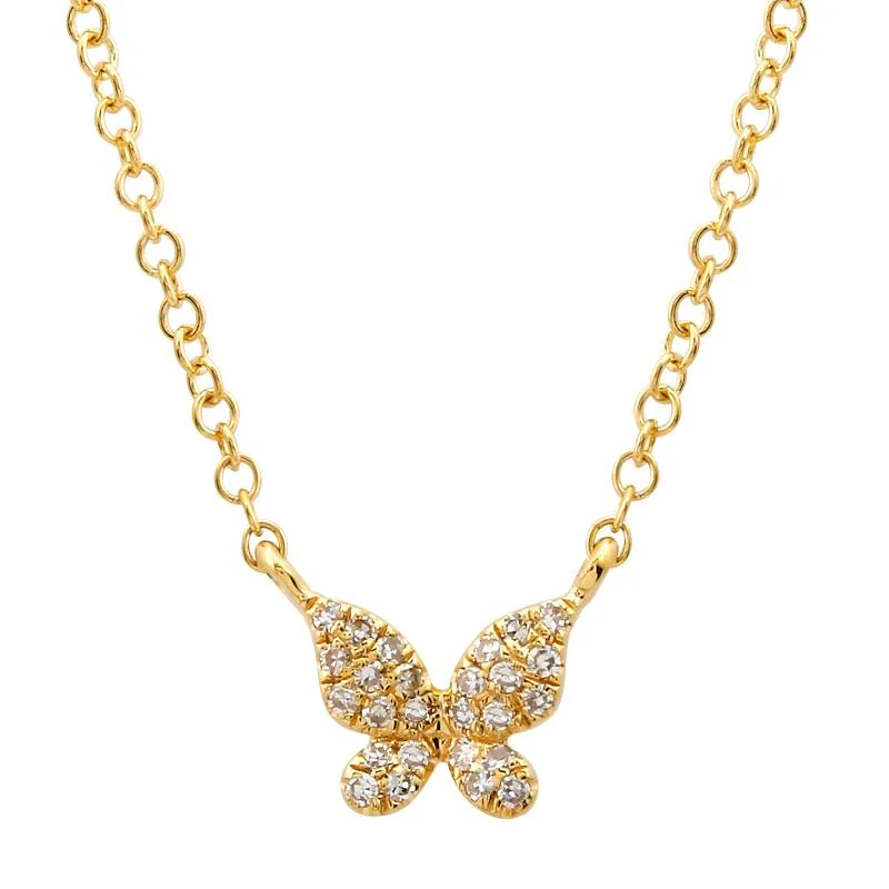 Ladies necklaces best brands-SAMMIE DIAMOND BUTTERFLY NECKLACE