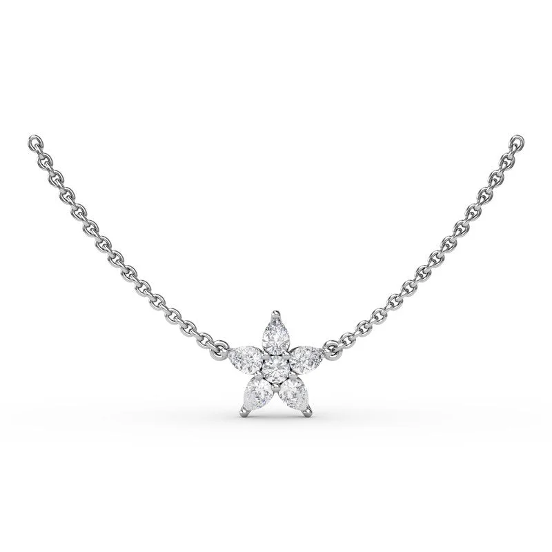 Ladies necklaces high-end labels-Catalina Diamond Star Necklace N4973