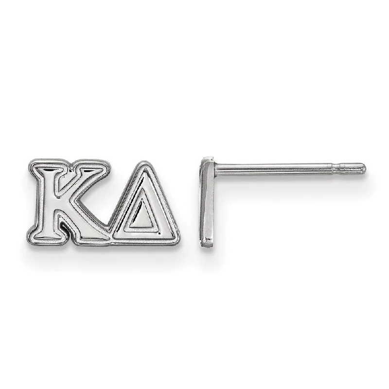 Ladies earrings opulent looks-Sterling Silver Kappa Delta XS Greek Letters Post Earrings