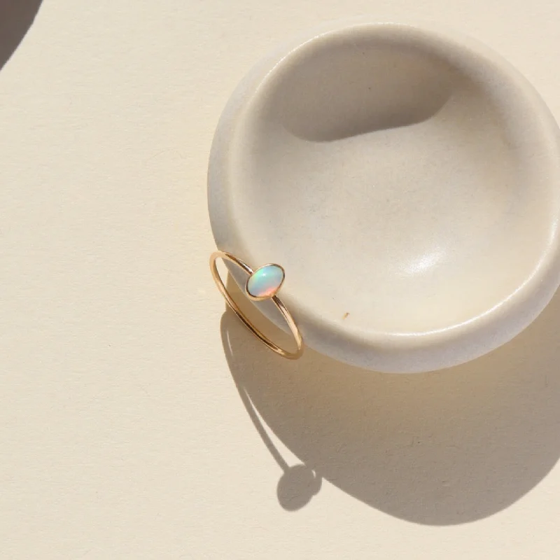 Ladies rings modern styles-Opal Essence Ring