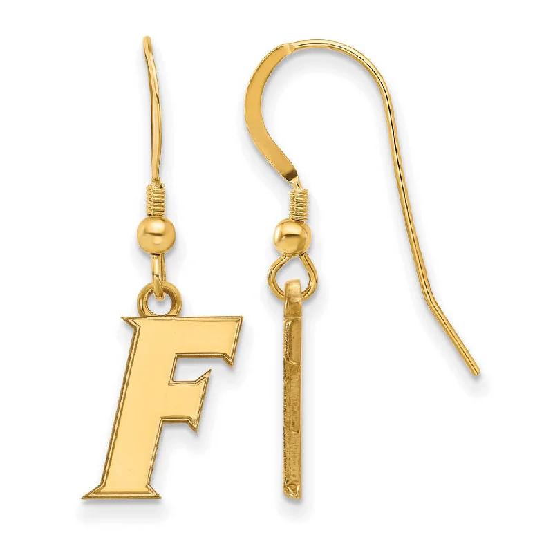 Ladies earrings memory value-14k Gold Plated Silver University of Florida Dangle Earrings