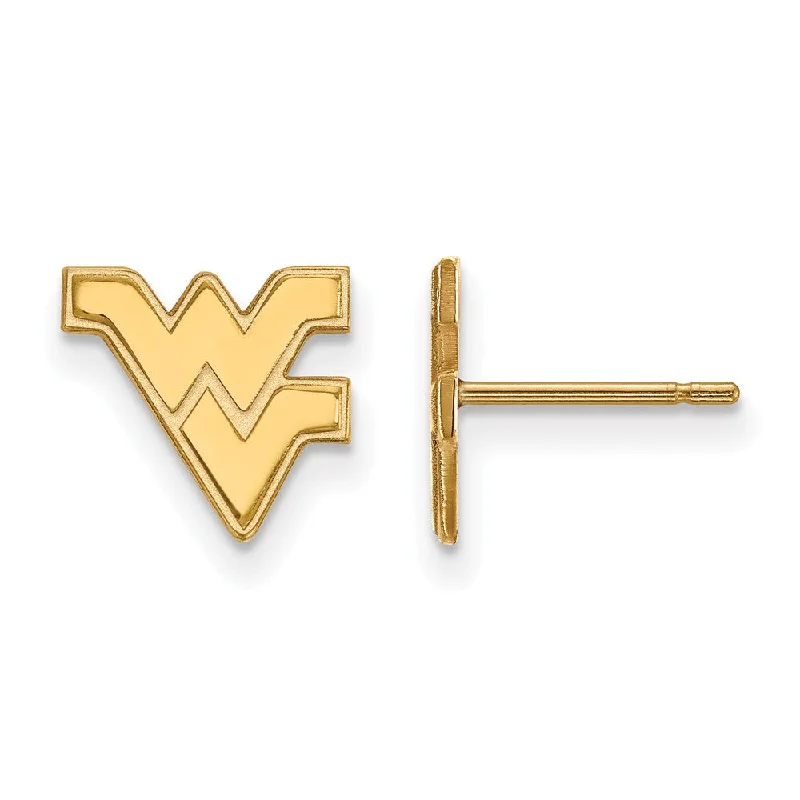 Ladies earrings shop finds-10k Yellow Gold West Virginia University XS (Tiny) Post Earrings