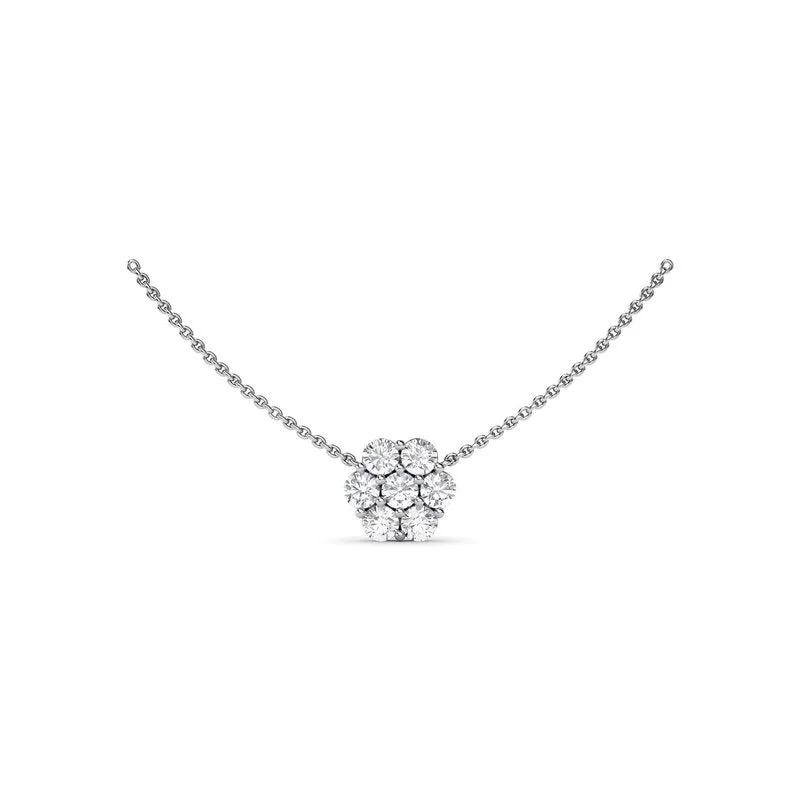 Ladies necklaces custom touches-Magnolia Diamond Necklace N5034