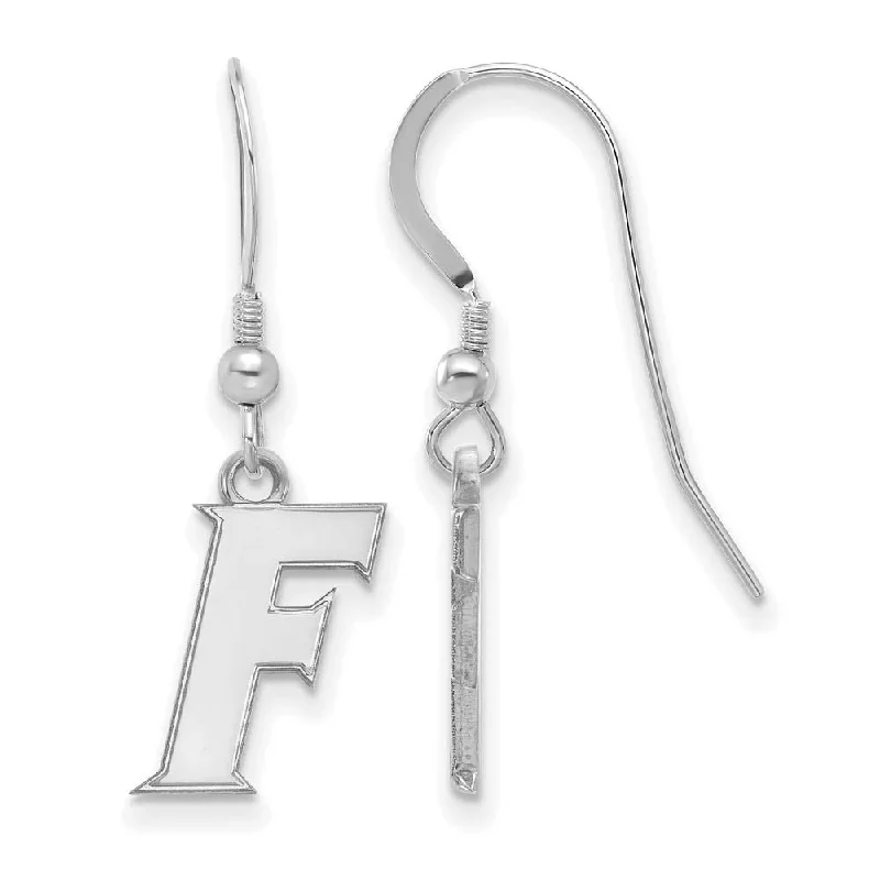 Ladies earrings global styles-Sterling Silver University of Florida Small Dangle Earrings