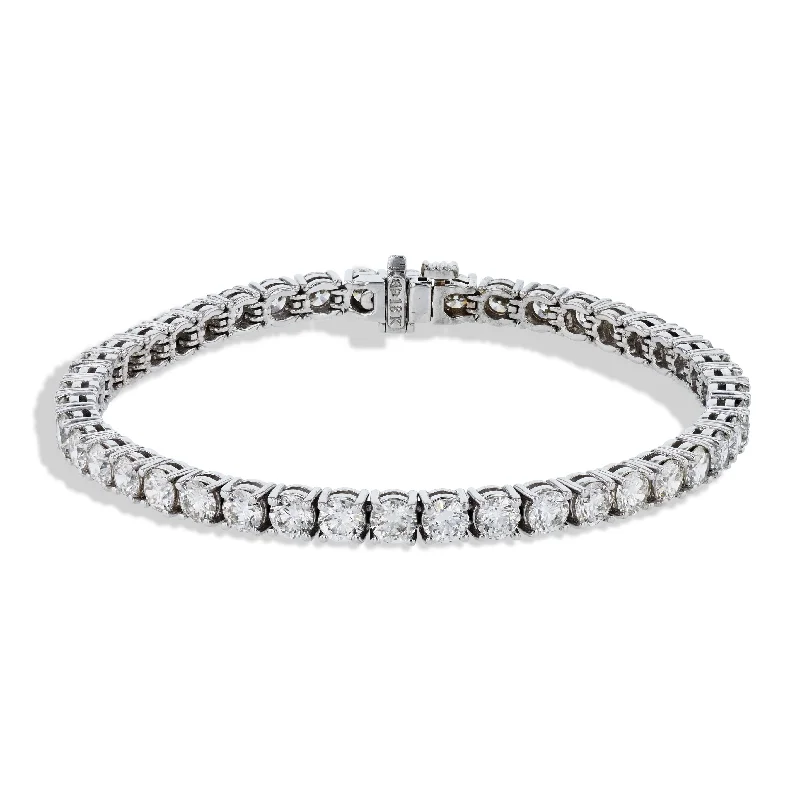 Ladies bracelets promo offers-Diamond White Gold Tennis Bracelet